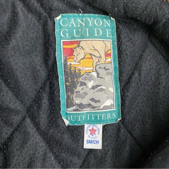 Vintage Canyon Guide Outfitters Black Blue Jacket Coat S - Picture 3 of 16